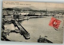 San Sebastian Donostia Foto AK Hafen Mole Marke bildseitig Hauser y Menet