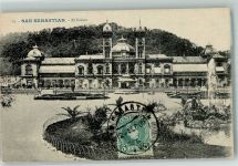 San Sebastian Donostia 1908 Foto AK El Casino Marke bildseitig