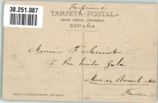 San Sebastian Donostia 1908 Foto AK El Casino Marke bildseitig