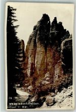Teplice nad Metuji Weckelsdorf Foto AK Wekelsdorf Felsen Eber und Bär