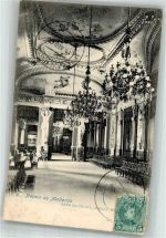 Palma Mallorca 1906 Foto AK Gran Salon del Circula Marke bildseitig