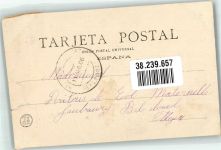 Palma Mallorca 1906 Foto AK Gran Salon del Circula Marke bildseitig