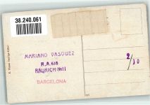 Barcelona Gebrauchsspuren Apeadero del Paseao de Gracia Marke bildseitig