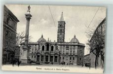 00100 Roma Rom 1925 Foto AK Denkmal Säule Kirche Basilica di Maria Maggiore