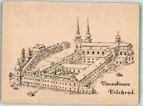 Velehrad Welehrad 1955 Gebrauchsspuren Kirche Vincentinum Radierung