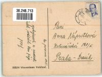 Velehrad Welehrad 1955 Gebrauchsspuren Kirche Vincentinum Radierung