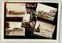 Porec Parenzo Foto AK VW Käfer Schwimmbad Hafen