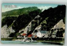 37619 W3452 Pegestorf 1910 - Binnenschiff auf der Weser vor Steinmühle Verlag Thoericht