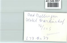 79415 W7848 Bad Bellingen , Baden FOTO KEINE AK Hotel Markushof