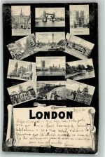London 1904 Foto AK Tower Bridge Parlament
