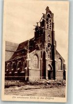 Ans Foto AK WK I zerschossene Kirche