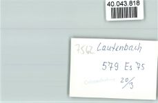 76593 W7562 Lautenbach , Murgtal FOTO KEINE AK Ortsanischt