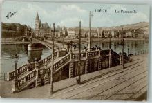 Liege Lüttich / Luik 1916 Foto AK Feldpost WK I La Passerelle