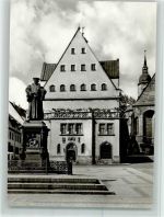 06295 O4250 Lutherstadt Eisleben - Rathaus mit Lutherdenkmal