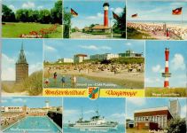 26486 W2946 Wangerooge , Nordseebad - MSWangerooge alter und neuer Leuchtturm Cafe Pudding