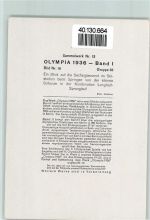 Skispringer vor der Landung Olympiade 1936 Sammelbild Band II Gruppe 58 Olympiade 1936