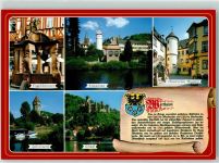 97877 W6980 Wertheim a Main - Engelsbrunnen Kittsteintor Histor. Museum Spitzenturm Schloss Chronik
