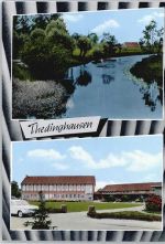 27321 W2819 Thedinghausen - Fluss Haus Auto Baum Blumen