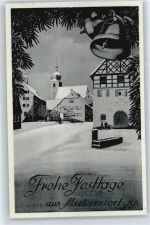 91732 W8828 Merkendorf , Mittelfr - Winter-Karte