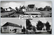 90571 W8501 Schwaig b. Nürnberg - Bahnhofsplatz , Nürnbergerstrasse , Rathaus , Klinik