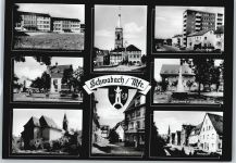 91126 W8540 Schwabach - Schillerplatz , Schule , Bachgasse