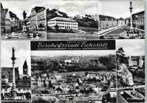 85072 W8078 Eichstätt , Bay - Residenzplatz Burg Marktplatz Panorama