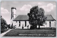 78549 W7208 Spaichingen - Gaststätte Dreifaltigkeitsberg Kirche Wiese Zaun Baum