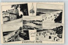18230 O2572 Ostseebad Rerik - Meer Strand Boot Kurhaus Fußgänger