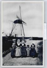 Windmühle , Walcheren Trachten Niederlande / Hollandkind