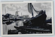 3841 Harderwijk HARDERWYK - Fluss Hafen Schiff Mühle