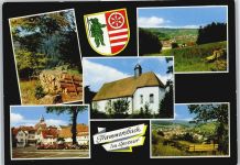 97833 W8773 Frammersbach - Kirche Panorama Platz