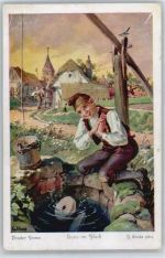 Hans im Glück , sign. G.Hinke Märchen