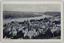 53545 W5460 Linz a Rhein - Panorama Fluss Kirche