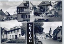 01778 O8244 Geising - gel. 6.10.71, Sparkasse, Kirche, Geisinghof