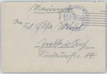 Marine auf Brief Feldpoststempel WK I