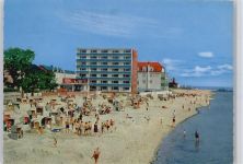 25938 W2270 Wyk auf Föhr - gel. 15.06.67, Strand-Teilansicht, Stranhotel