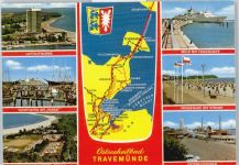 23552 W2401 Travemünde - Promenade , Yachthafen , Fliegeraufnahme