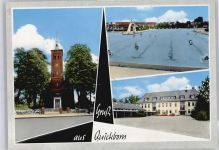 25451 W2085 Quickborn , Kr Pinneberg - Schwimmbad Kirche Rutsche Haus Baum
