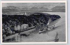 82335 W8137 Leoni , Starnberger See - Schiff, Benediktenwand, Herzogstand