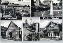 98559 O6055 Oberhof , Thüringen - Haus der Freundschaft, Ernst-Thälmann-Haus, Spungschanze, Jugendherberge AKU2