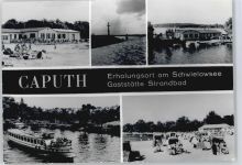14548 O1506 Caputh - Gaststätte Strandbad, Schwielowsee, Schiff AKU2