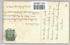 Mädchen mit Hut und Schirm Namenstag Künstlerkarte