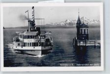 78462 W7750 Konstanz - Fähre, Hafen, Säntis, Fotokarte