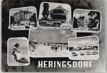 17419 O2251 Seebad Heringsdorf - Ferienheim Solidarität, Musikpavillon, Ferienheim Paul Heine, Strand