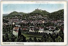 99817 O5900 Eisenach , Thür Lithographie Wartburg
