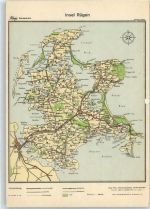 18528 W8052 Bergen , Rügen - Übersichtskarte Insel Rügen
