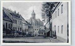 09456 O9300 Annaberg-Buchholz - Blick von der Farbegasse zur Kirche