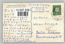38640 W3380 Goslar 1961 - Marktplatz Omnibus Jugendherberge