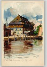 78462 W7750 Konstanz Künstlerkarte Kaufhaus Signatur Verlag Ottmar Zieher