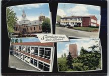 66780 W6639 Siersburg - Kirche Rathaus Schule Burg